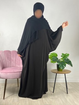 Abaya papillon Marron foncé...