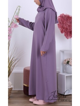 Abaya simple enfant - Lila...