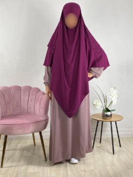 Khimar 2 voiles Fushia 2306...