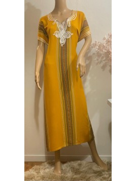 Gandoura marocaine - Jaune...