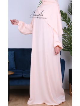 Abaya Simple Pêche - tissu...