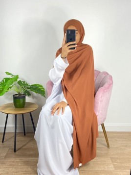 Hijab soie de médine camel