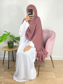Hijab soie de médine mauve...
