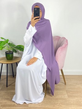 Hijab soie de médine lila