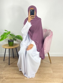 Hijab soie de médine raisin