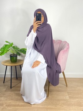 Hijab soie de médine violet...