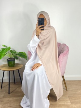 Hijab soie de médine beige...
