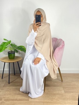 Hijab soie de médine beige...