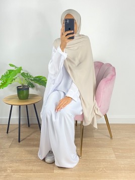 Hijab soie de médine beige...