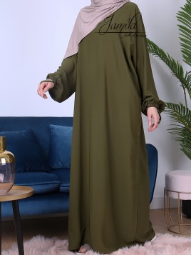 Abaya Simple Kaki foncé...