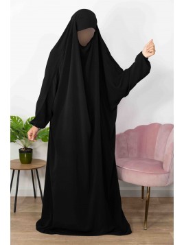 Jilbab 1 Pièce Noir -...