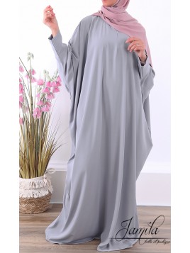Abaya papillon Gris clair...