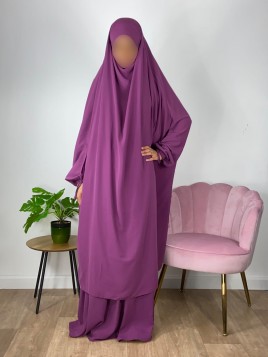 Jilbab 2 pièces Mauve...