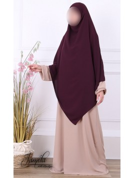 Khimar 2 voiles Prune -...