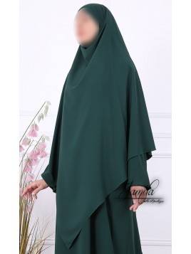 Khimar 2 voiles Vert sapin...
