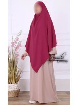 Khimar 1 voile Framboise -...