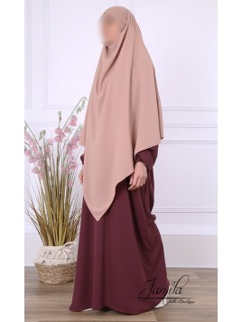 Khimar 1 voile Taupe rosé -...