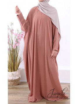 Abaya papillon Taupe rosé -...